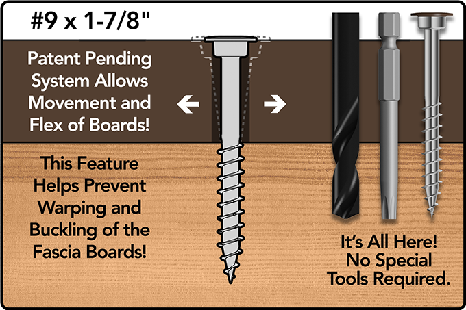 composite fascia screw in use